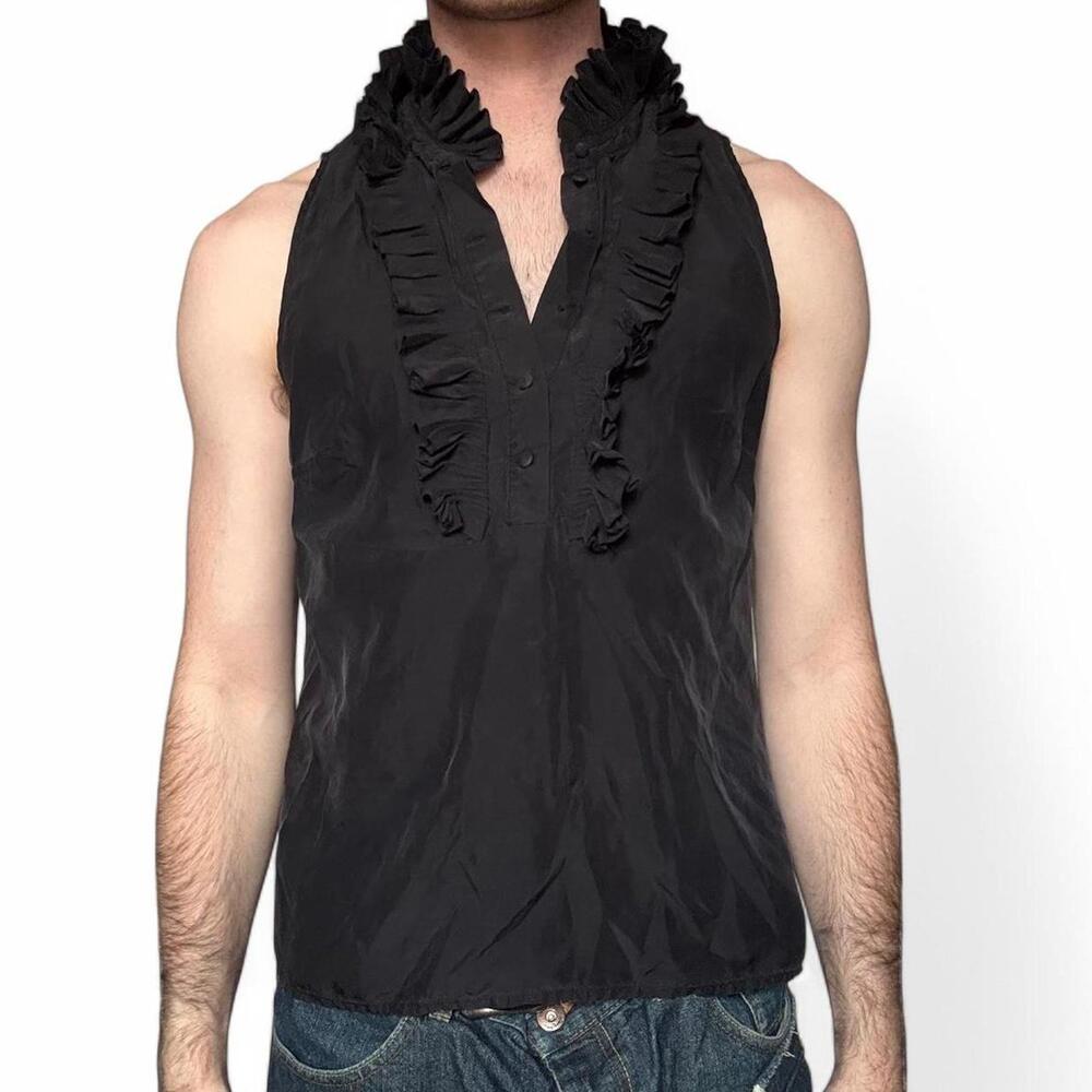 Kenar Medium 100% silk tank missing 2 buttons !
